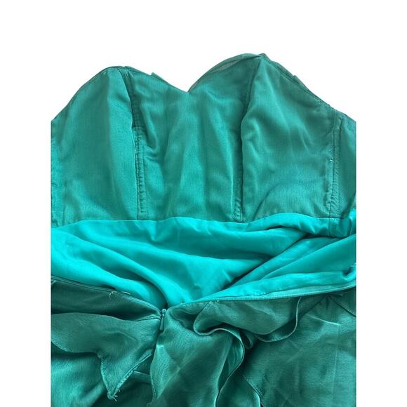 Vintage Jim Hjelm Occasion Green Strapless Dress Sz 2 - Picture 6 of 9